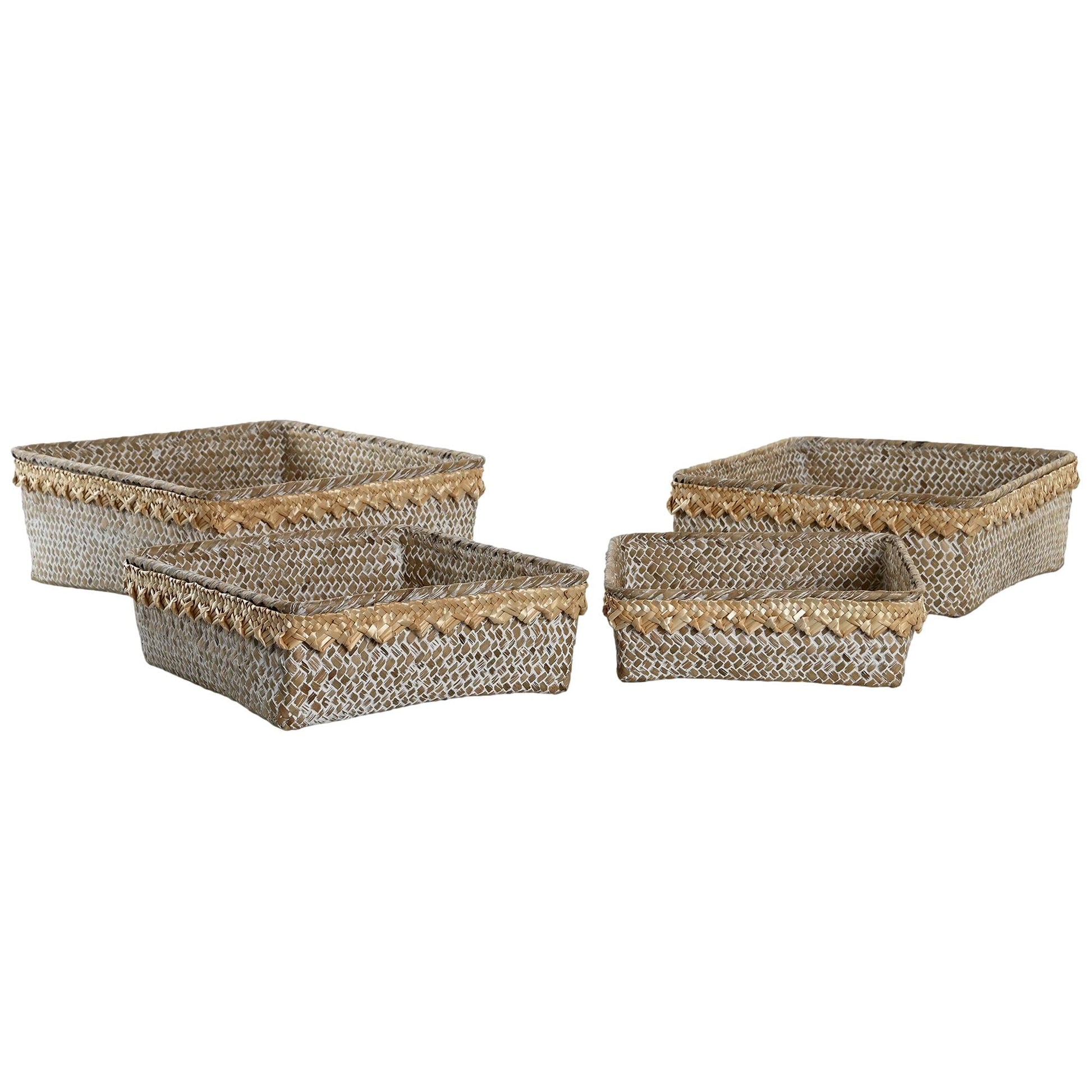 Eco - Friendly Natural Fibre Square Basket 22cm - LUXONAS