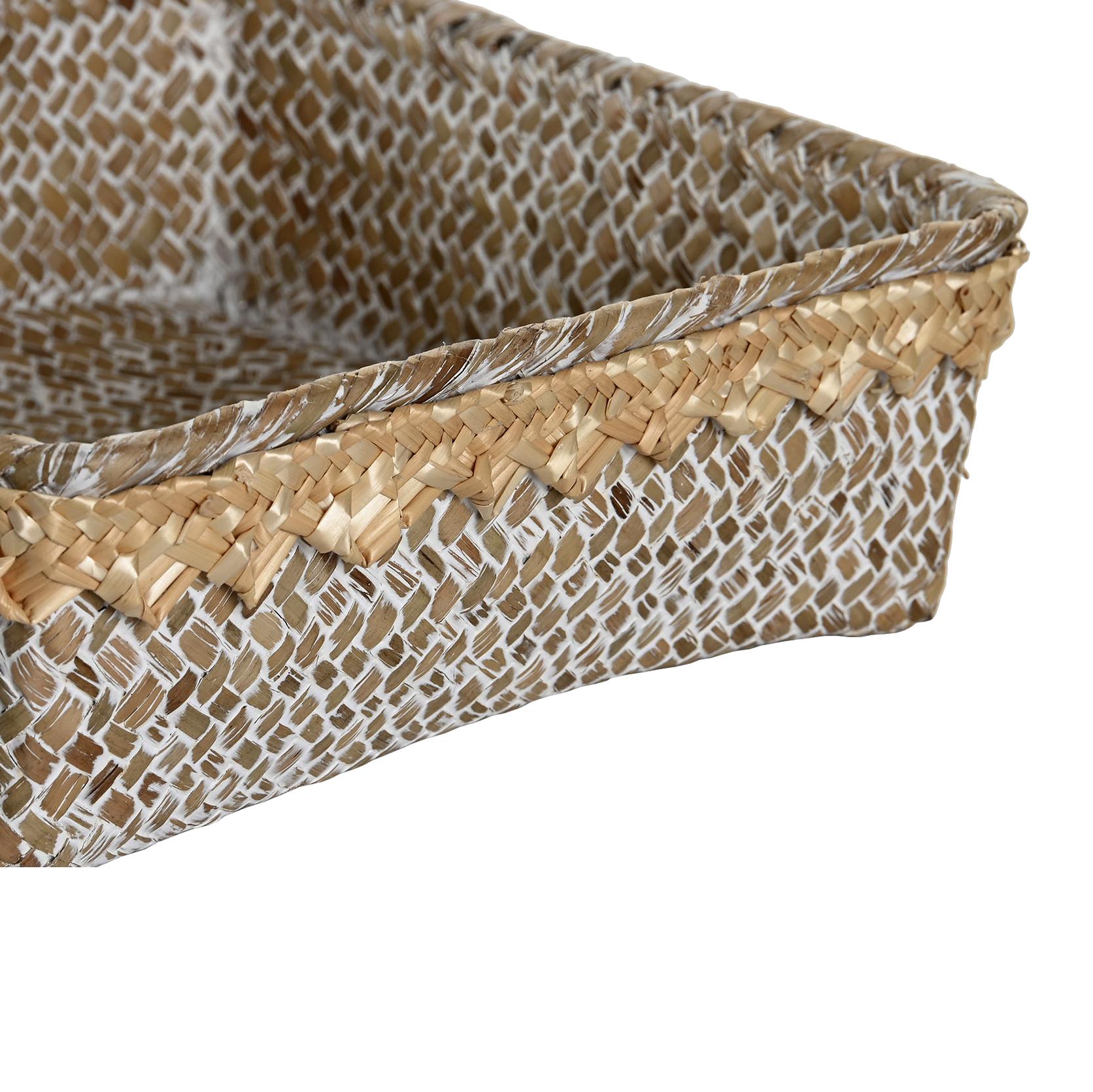 Eco - Friendly Natural Fibre Square Basket 24cm - LUXONAS