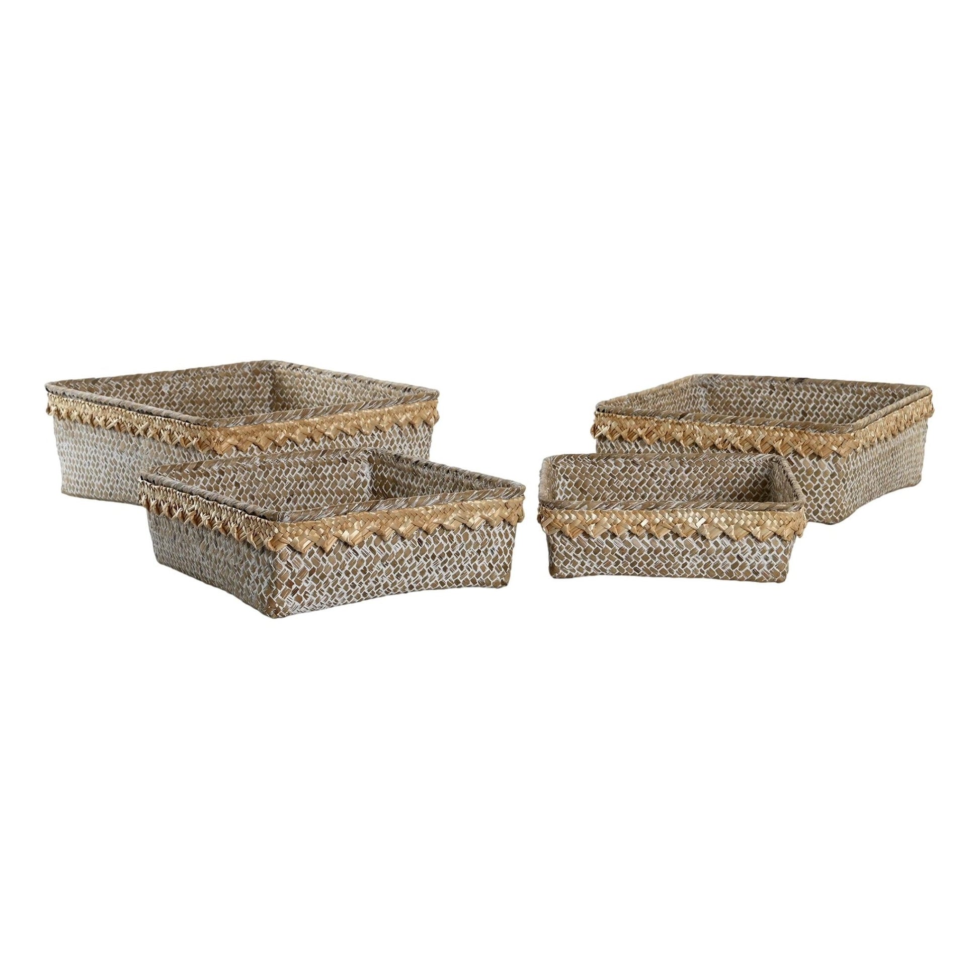 Eco - Friendly Natural Fibre Square Basket 24cm - LUXONAS