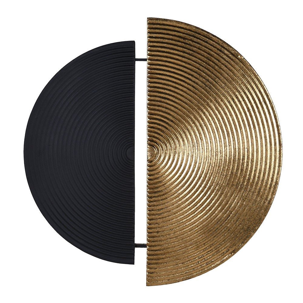 Elegant Black & Gold Metal Wall Art
