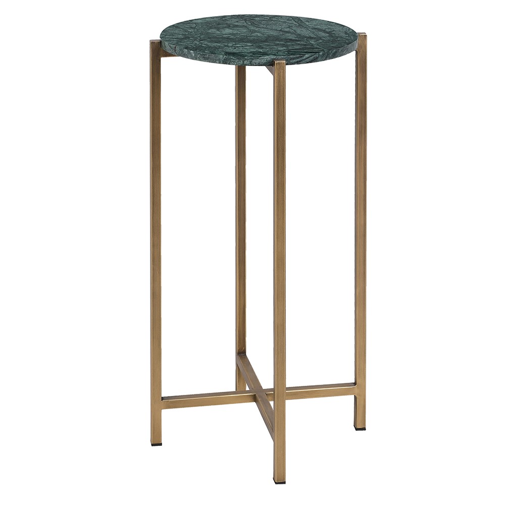 Elegant Green Marble Side Table - Modern Home Decor