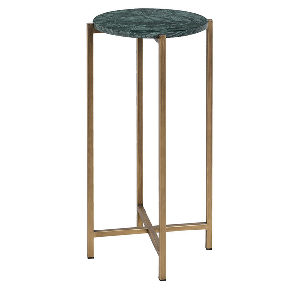 Elegant Green Marble Side Table - Modern Home Decor