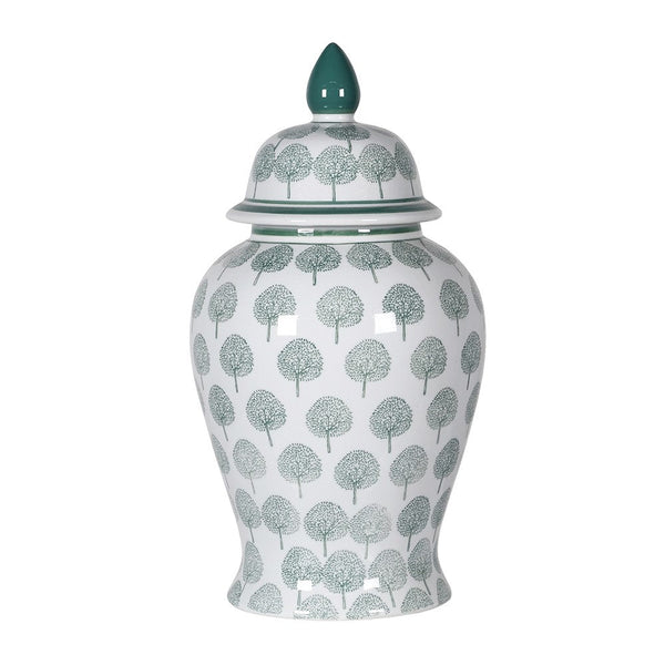 Elegant Tree Print Ginger Jar for Home Décor