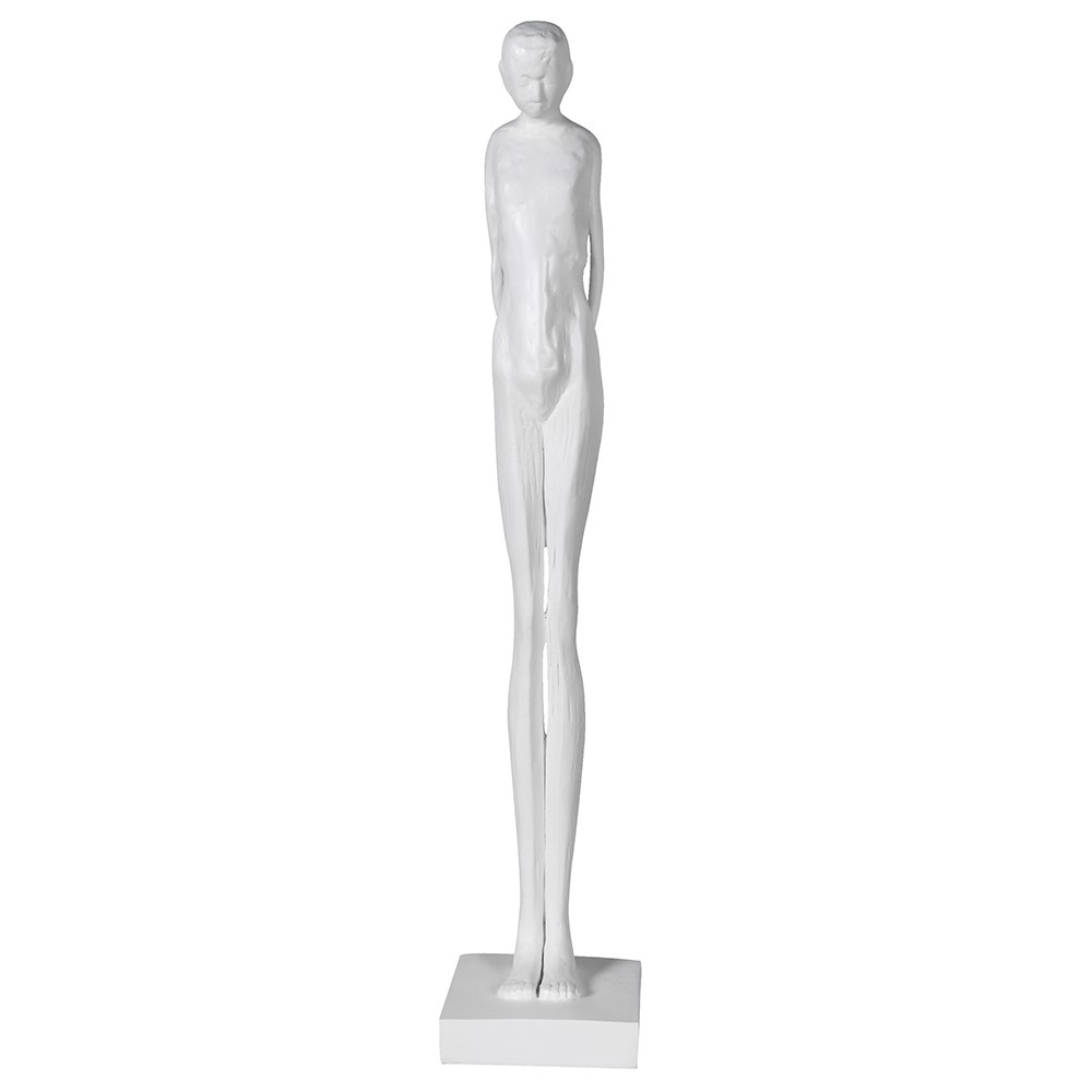 Elegant White Tall Thin Man Resin Figure - LUXONAS