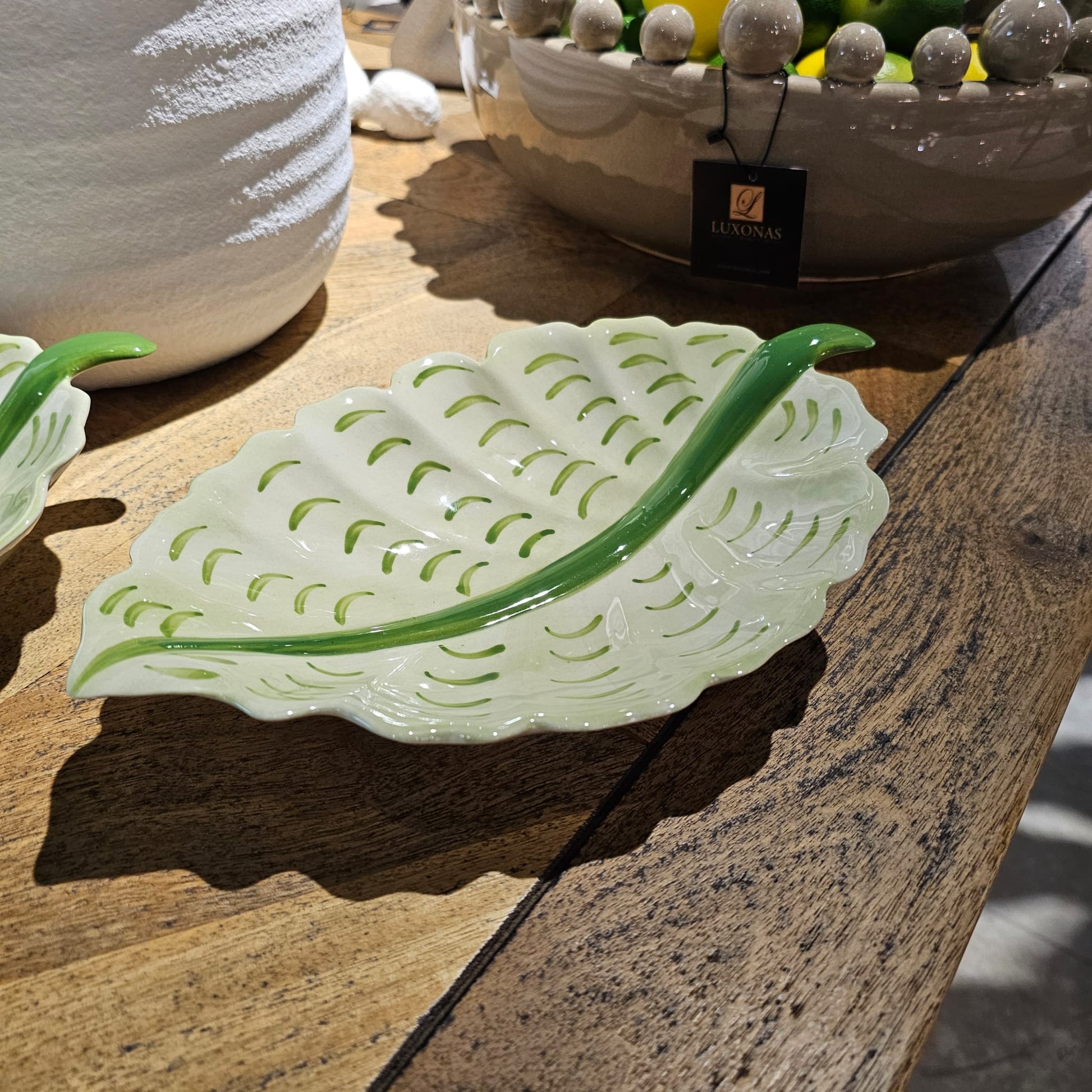 Elm Ceramic Leaf Bowl - LUXONAS