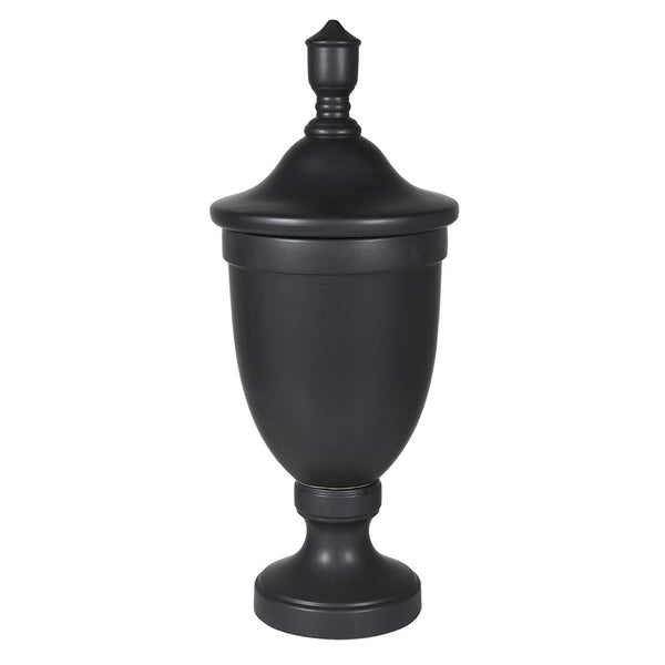 Empery Black Ceramic Jar - Elegant Home Decor