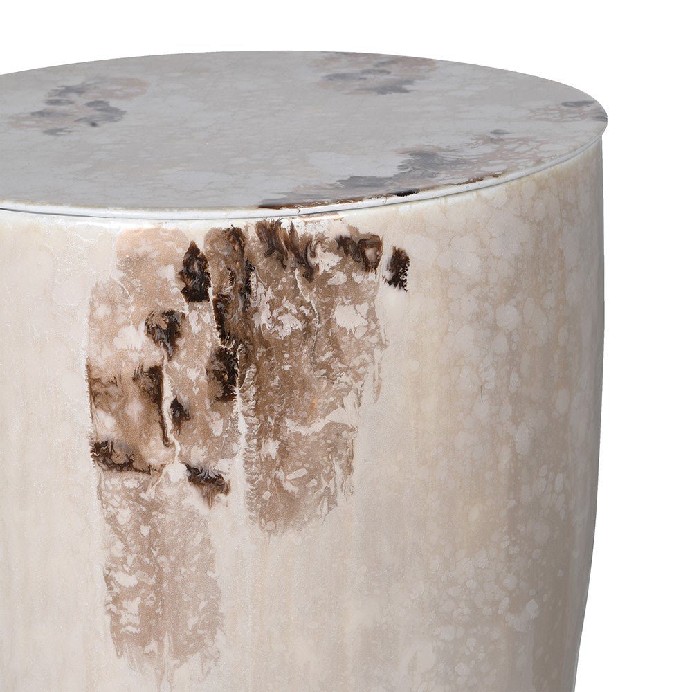 Enamel Storage Stool - Stylish and Functional Seating Solution - LUXONAS