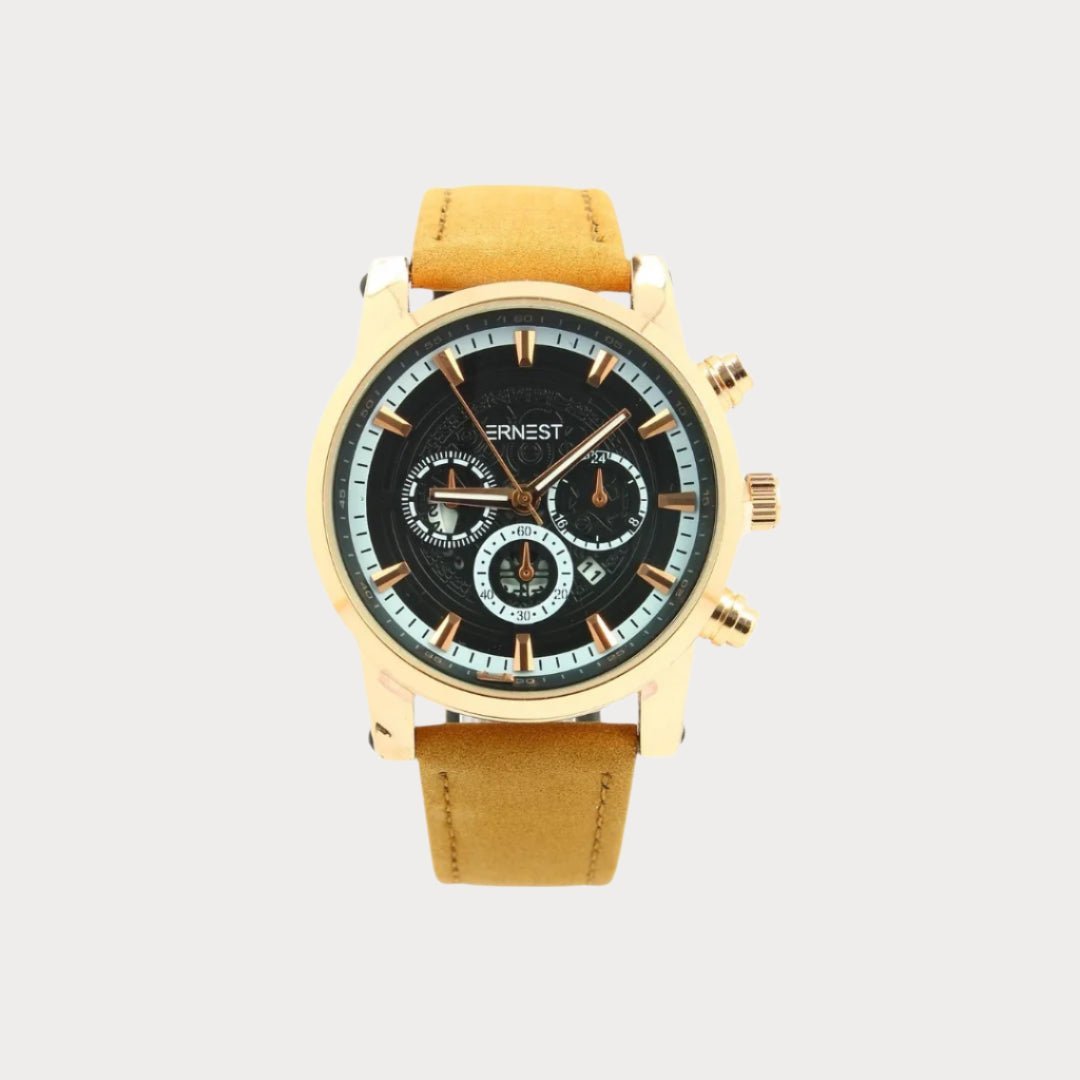 Ernest Watch Dateur - Chronograph Analog Wrist Watch | Water-Resistant Timepiece