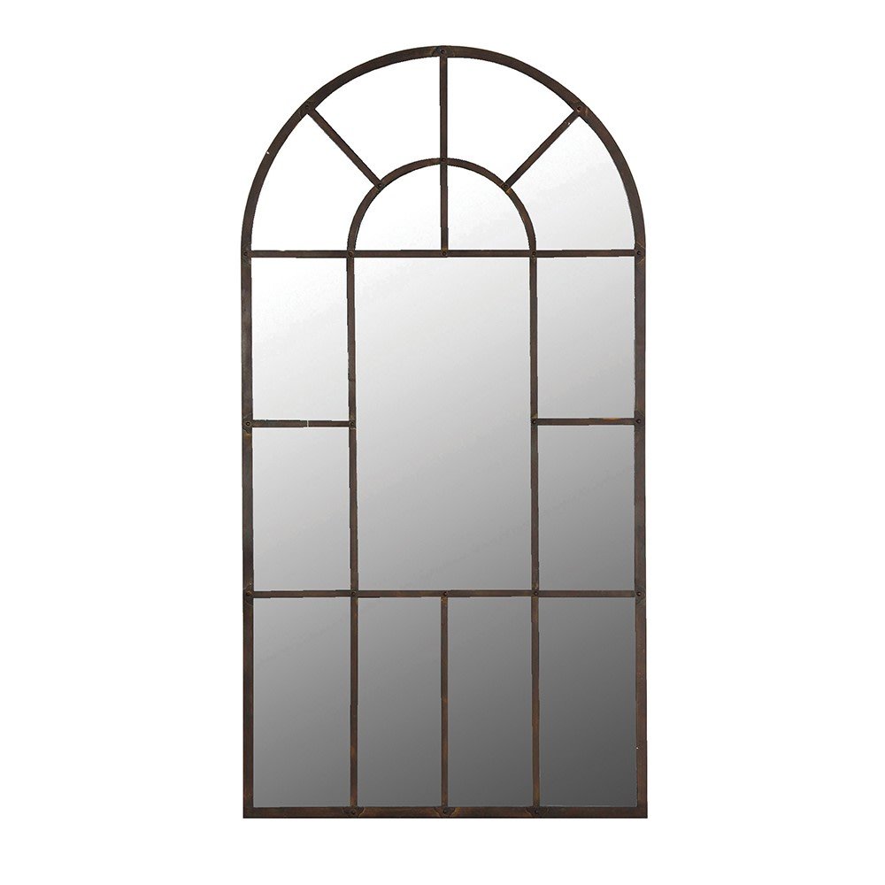 Extra Large Metal Windowpane Mirror