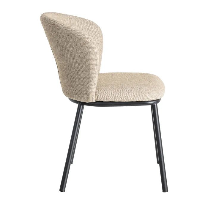 Fabric Chair 'Spike' Beige - LUXONAS