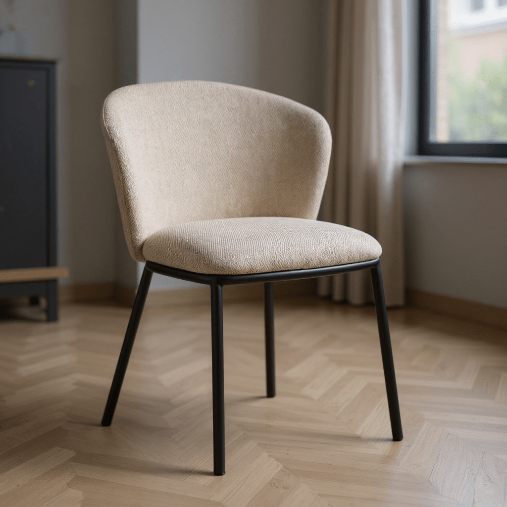 Fabric Chair 'Spike' Beige - LUXONAS