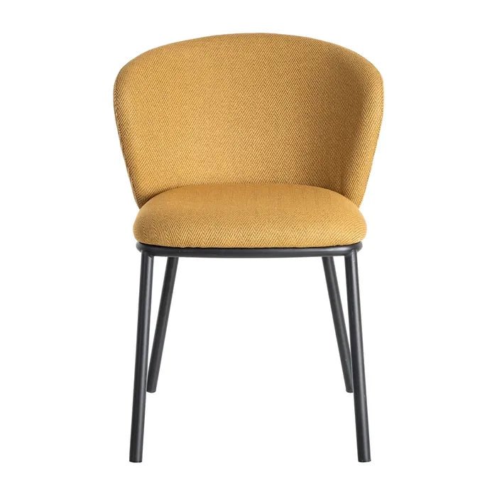 Fabric Chair 'Spike' Mustard - Stylish Seating for Any Space - LUXONAS