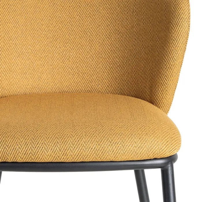 Fabric Chair 'Spike' Mustard - Stylish Seating for Any Space - LUXONAS