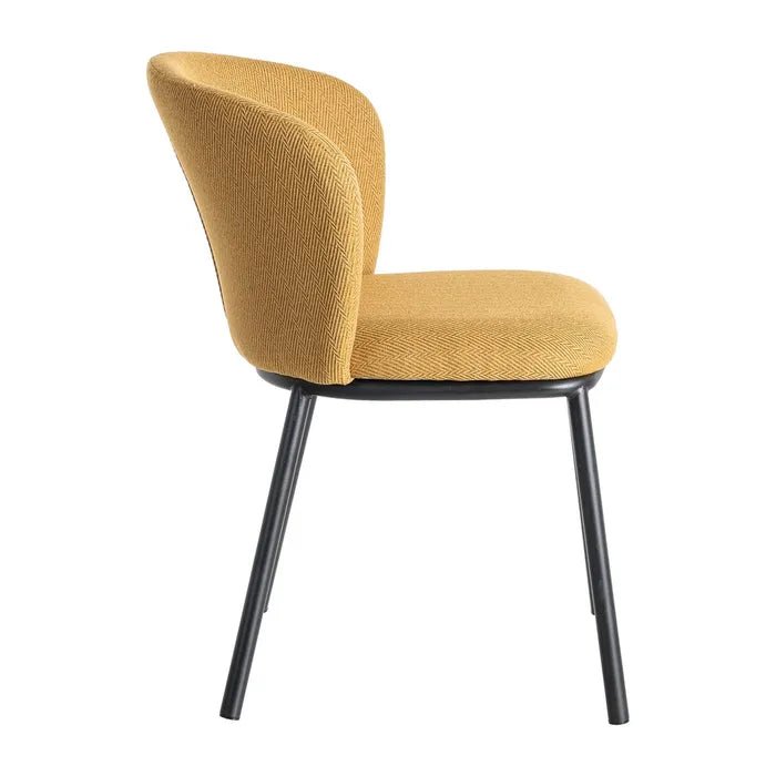 Fabric Chair 'Spike' Mustard - Stylish Seating for Any Space - LUXONAS
