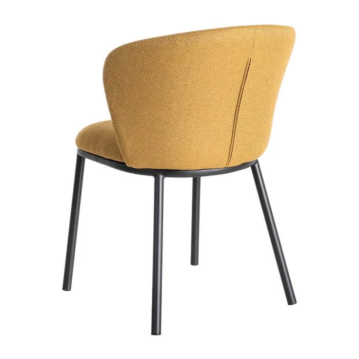 Fabric Chair 'Spike' Mustard - Stylish Seating for Any Space - LUXONAS
