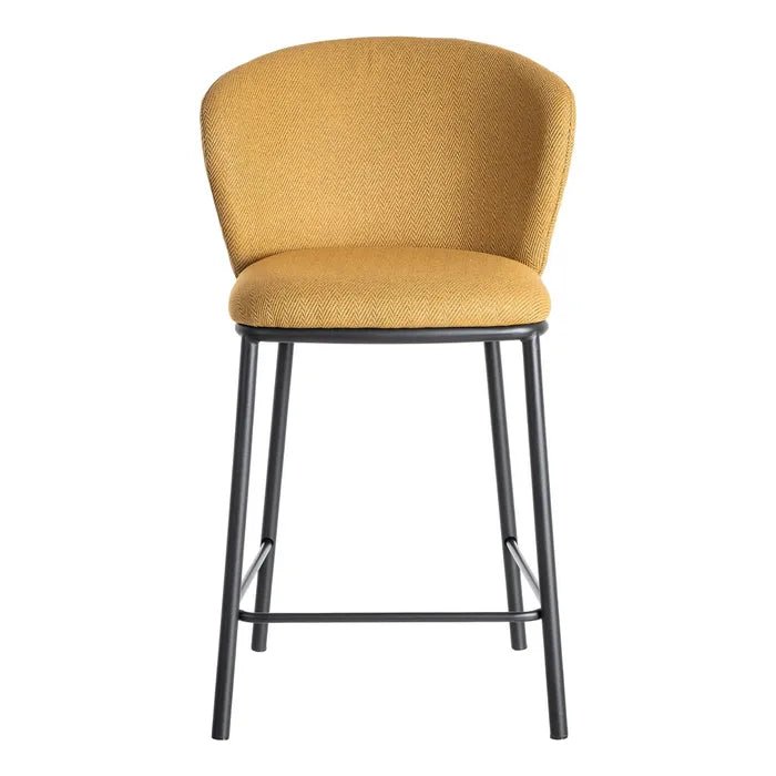 Fabric Stool Spike Mustard - Stylish and Functional Seating - LUXONAS