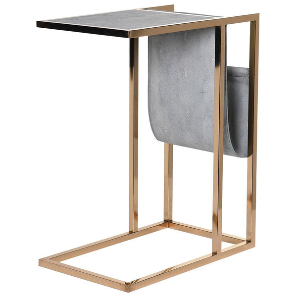 Faux Side Table with Magazine Rack