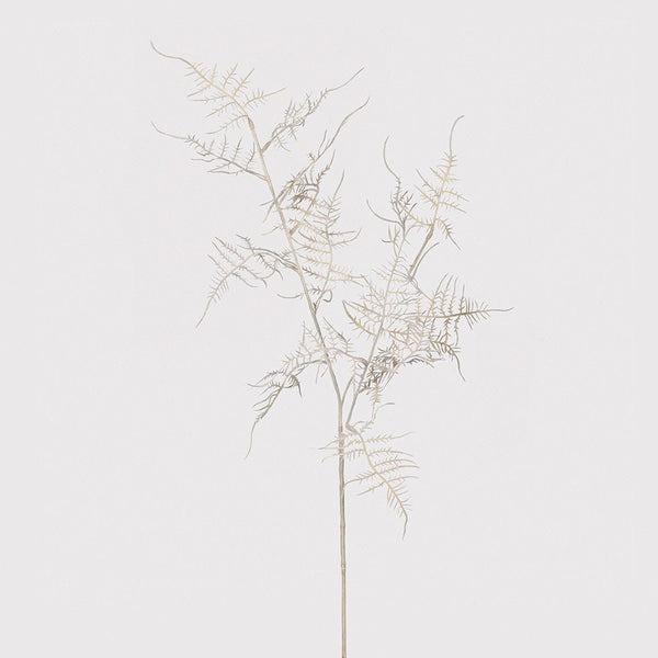 Ghost White Asparagus Fern Spray - Elegant Faux Plant Decor