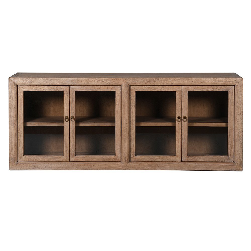 Glazed 4 Door Cabinet – Stylish Storage Solution - LUXONAS