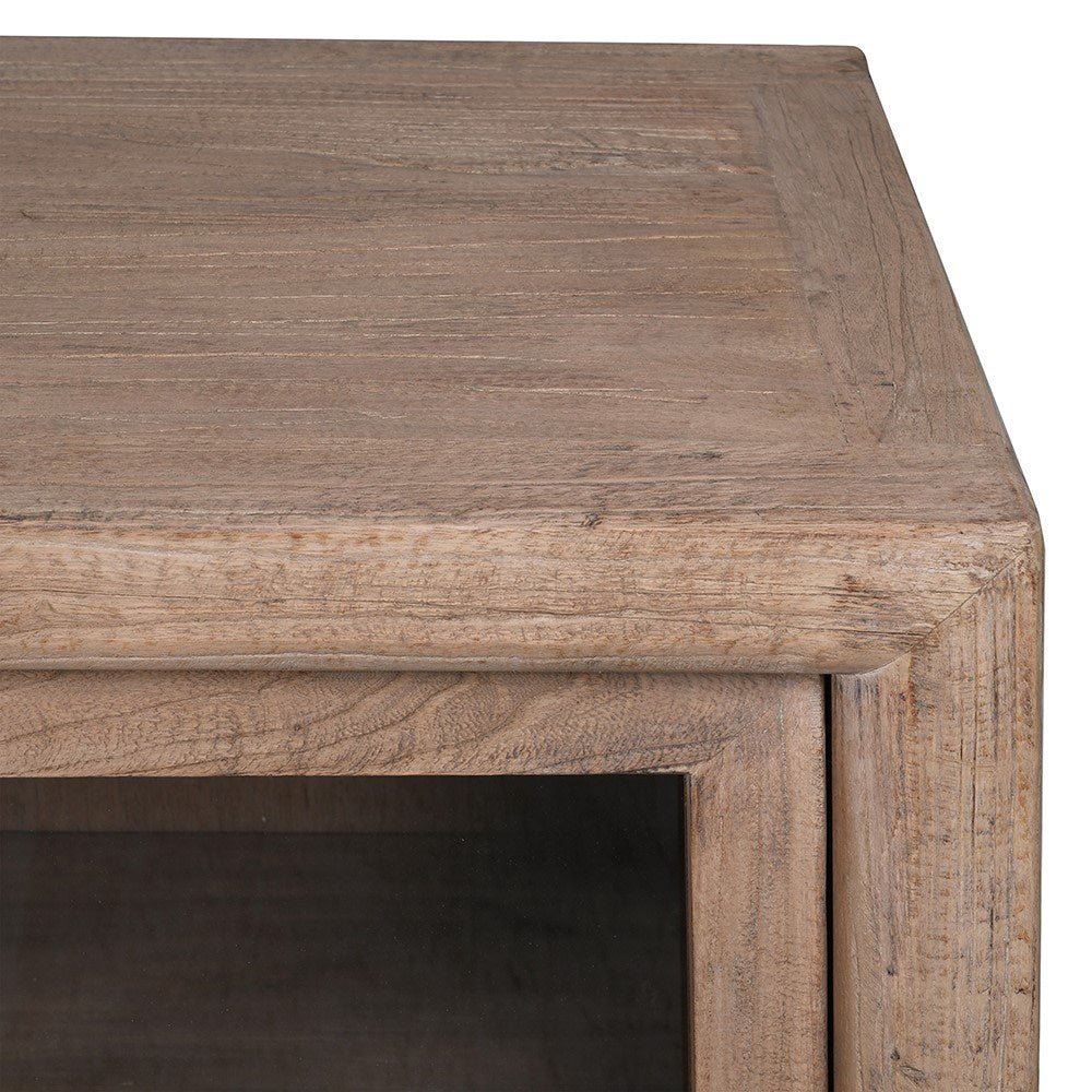 Glazed 4 Door Cabinet – Stylish Storage Solution - LUXONAS