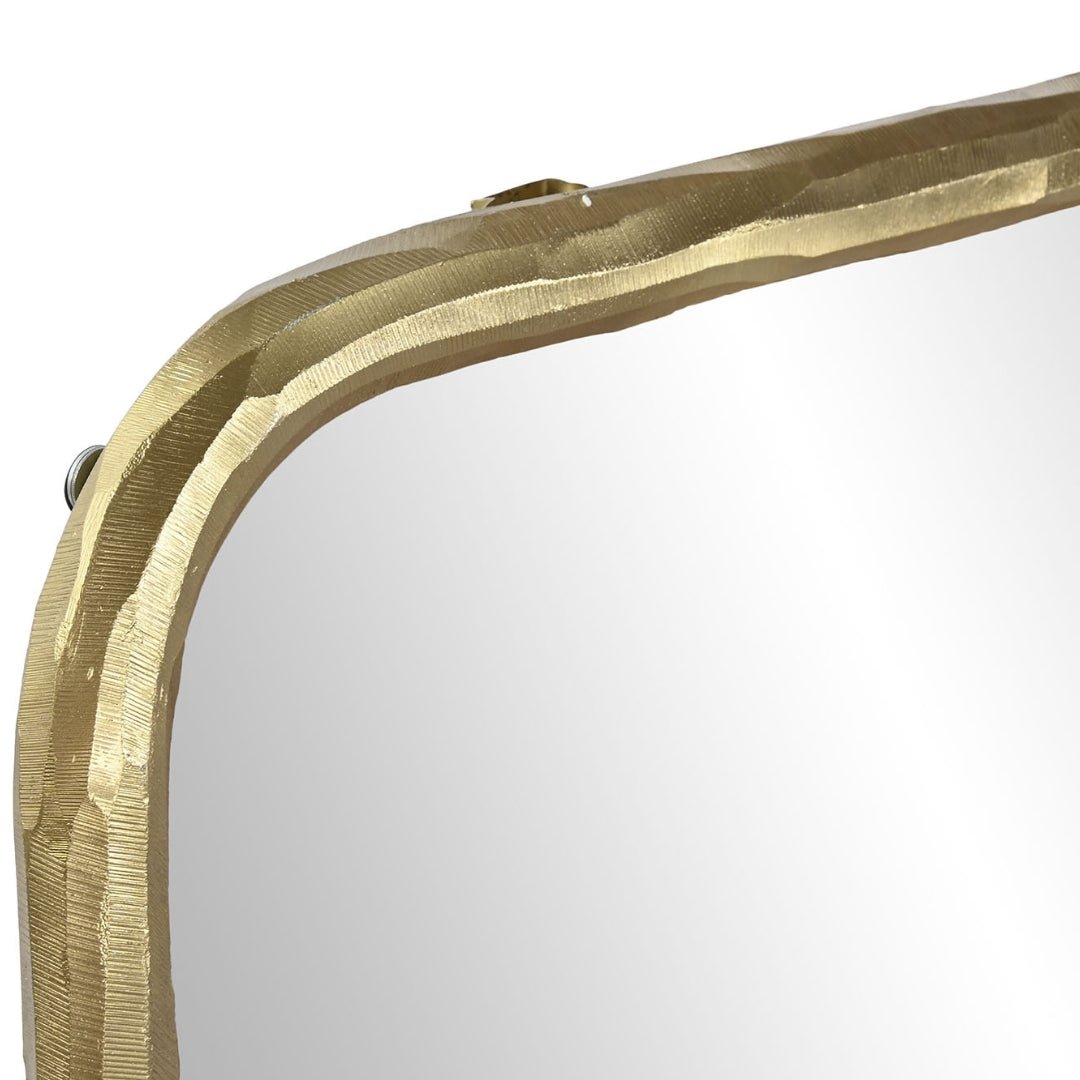 Gold Aluminium Abstract Frame Mirror - LUXONAS