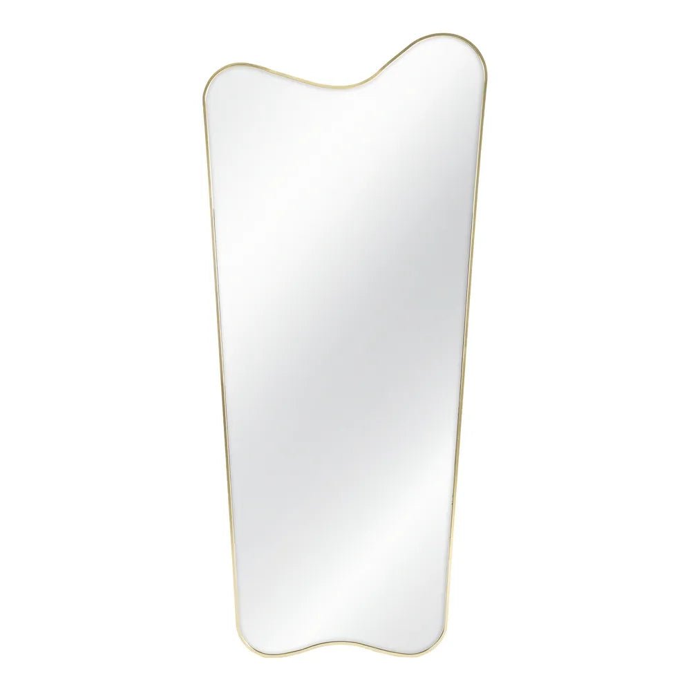 Gold Aluminium Tall Wave Mirror