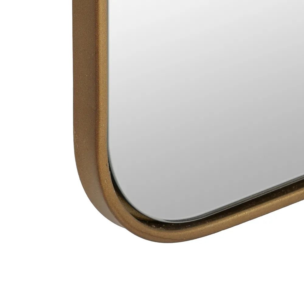 Gold Metal Frame Mirror - Elegant & Functional - LUXONAS