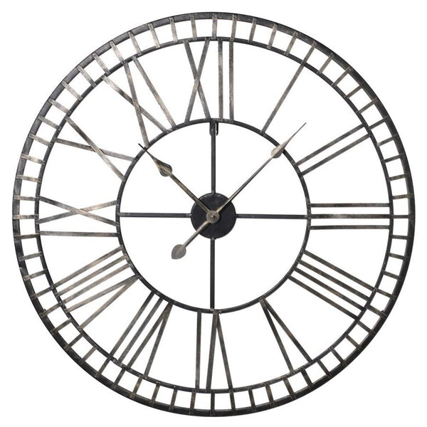 Gold Numerals Oversized Metal Wall Clock - 102cm