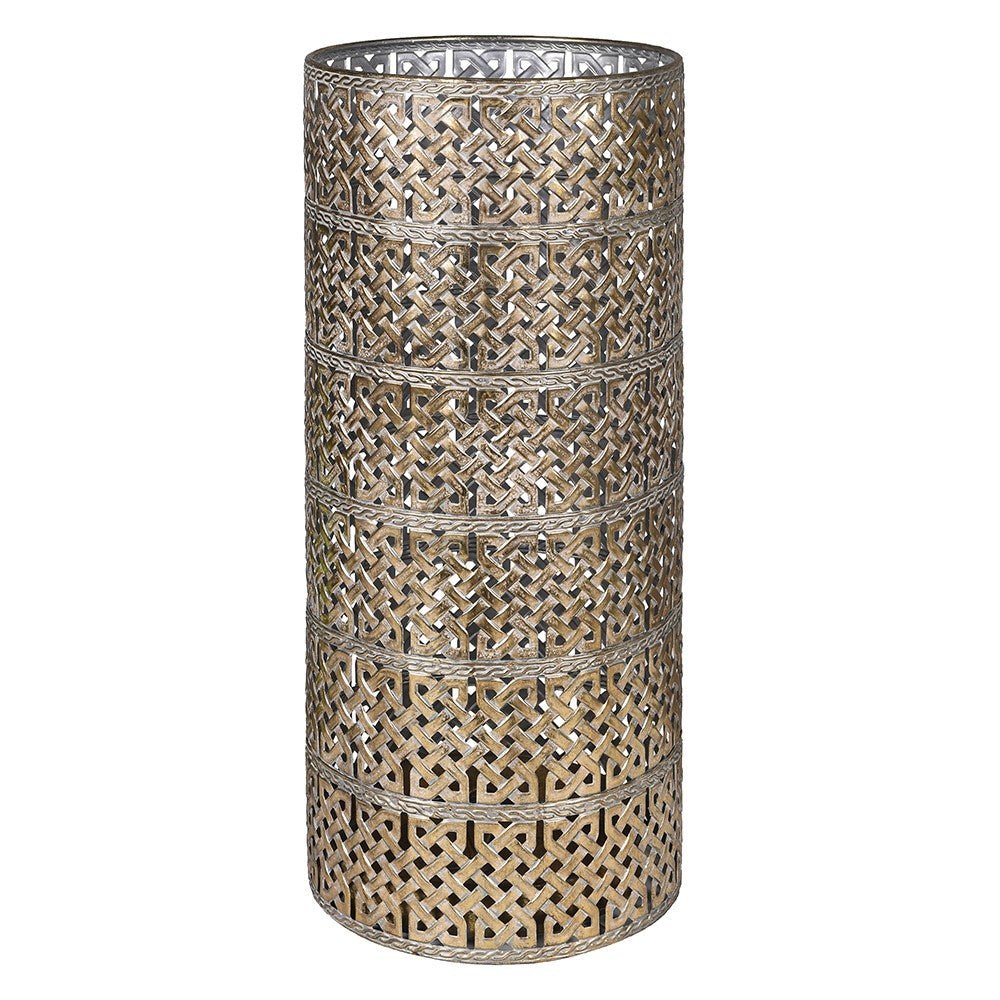 Golden Lattice Iron Umbrella Stand