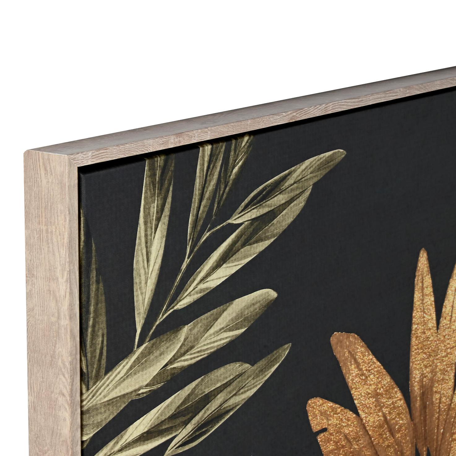 Golden Palm Tree Canvas Art - LUXONAS