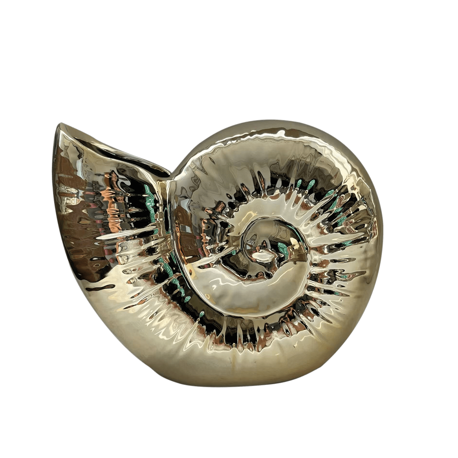 Golden Shell Ceramic Vase