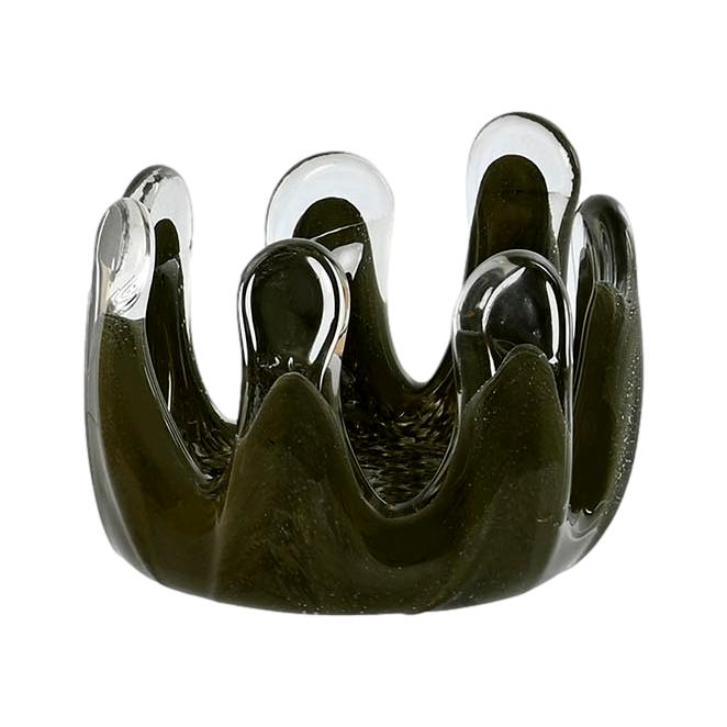 Green Hand Blown Candleholder