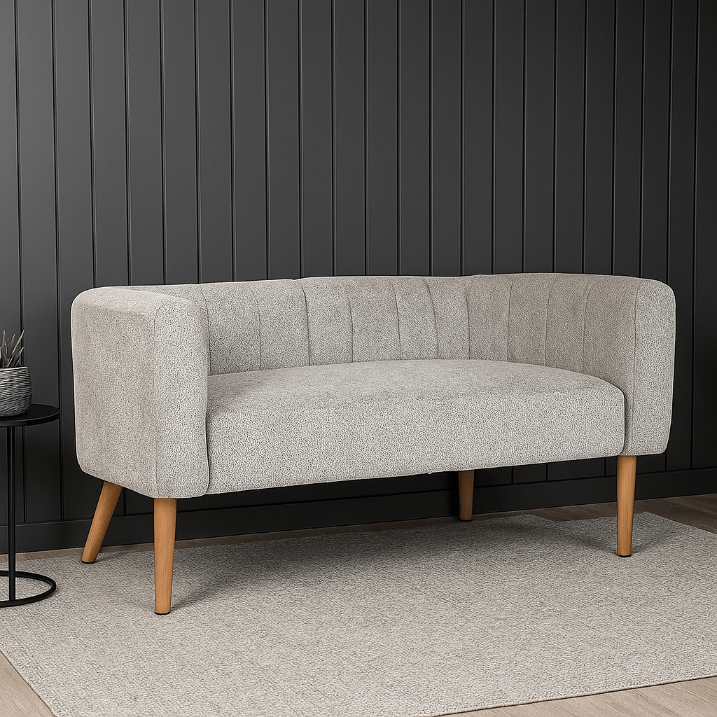 Grey Polyester Sofa – Modern Urban Comfort - LUXONAS