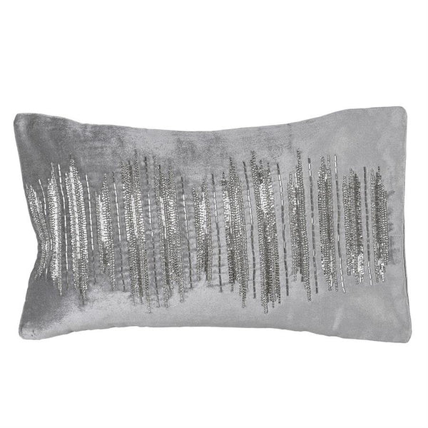Grey Sparkle Bead Cushion Cover