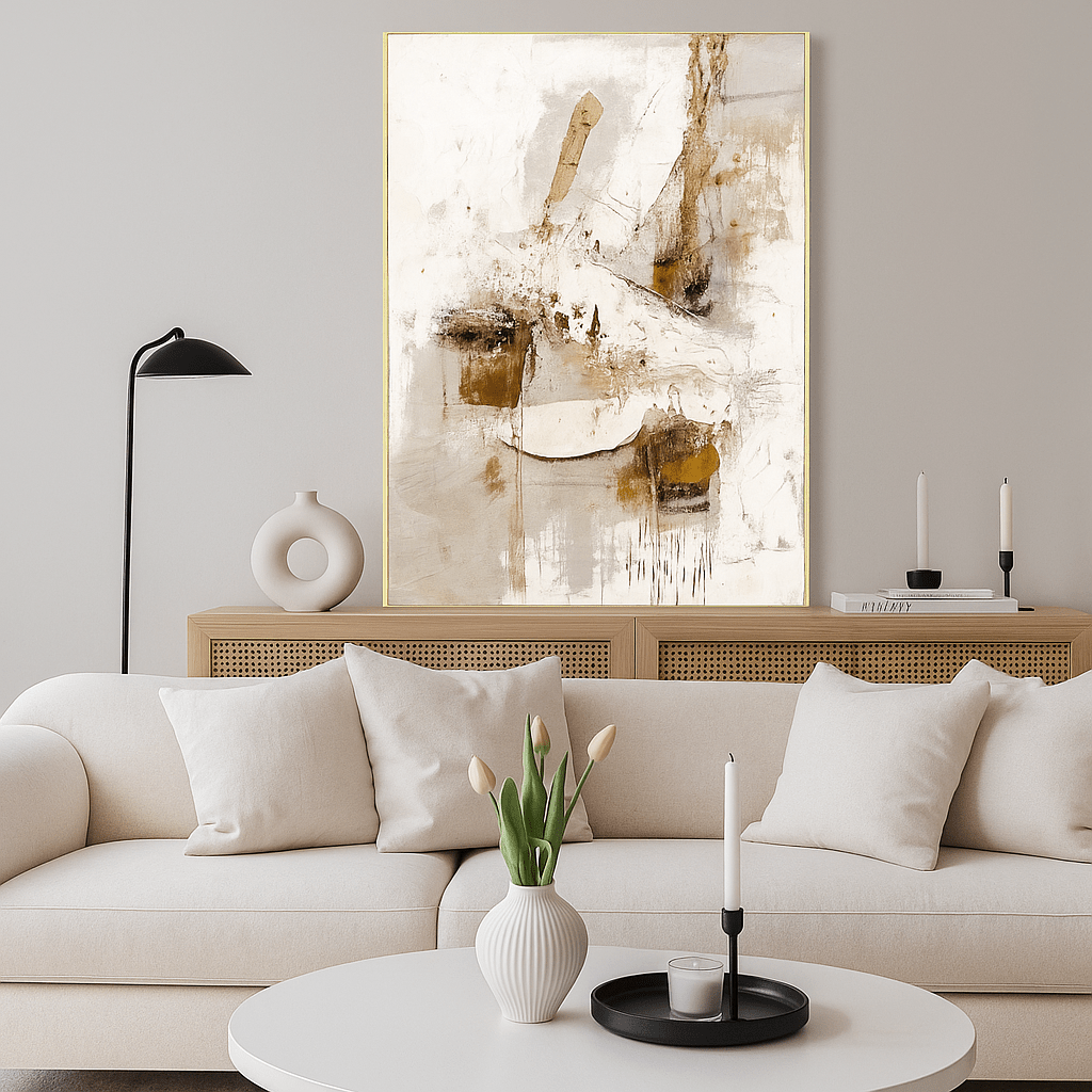 Hand Painted Abstract Wall Art Persy - LUXONAS