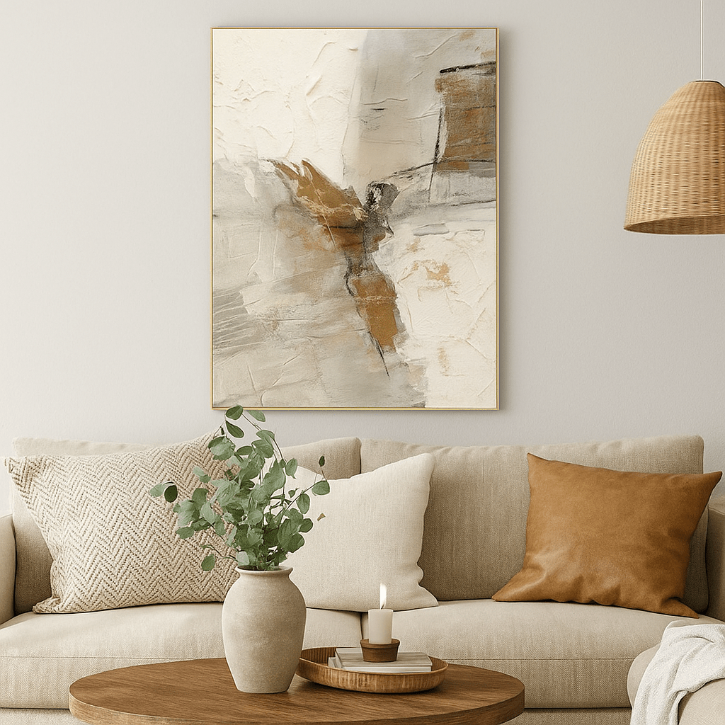 Hand Painted Abstract Wall Art Sersy - LUXONAS
