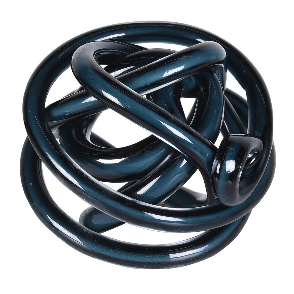 Handmade Navy Blue Glass Knot