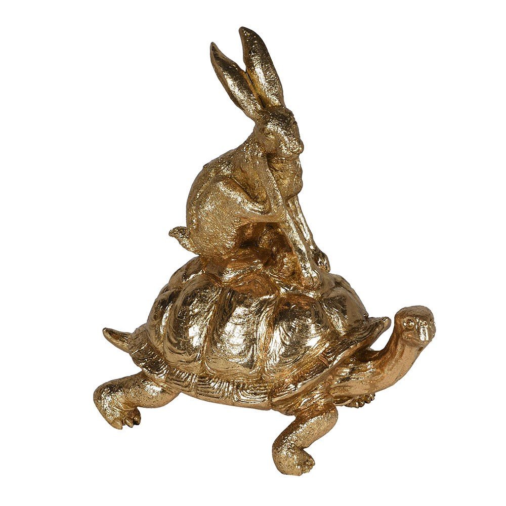Hare & Tortoise Gold Figure