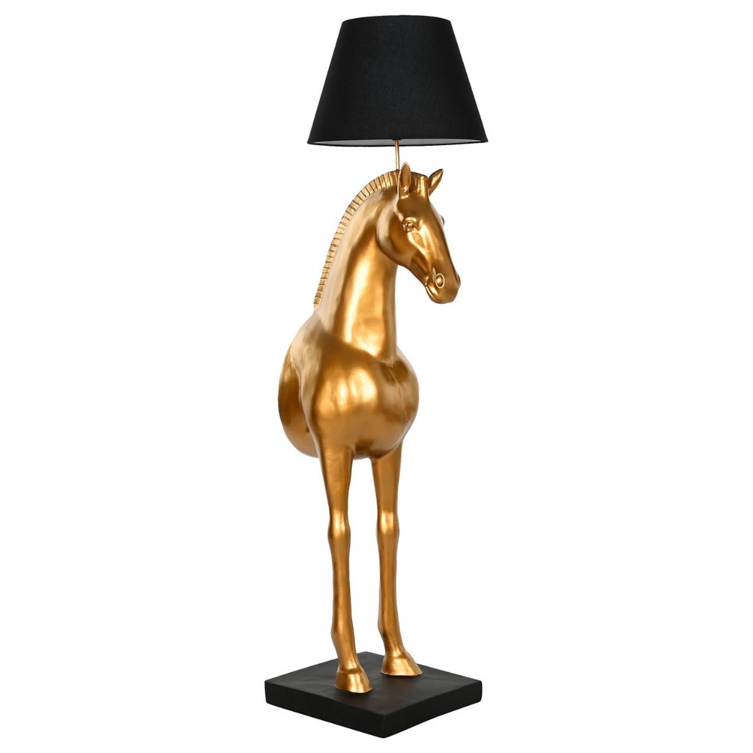 Horse Body Gold Floor Lamp