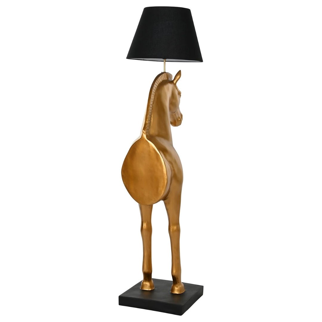 Horse Body Gold Floor Lamp - LUXONAS