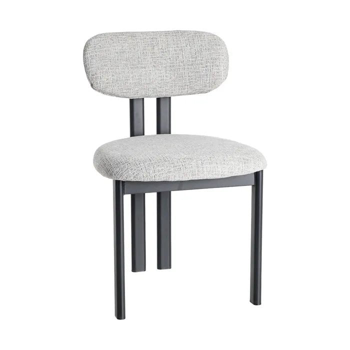 Japa Grey Fabric Metal Dining Chair - LUXONAS