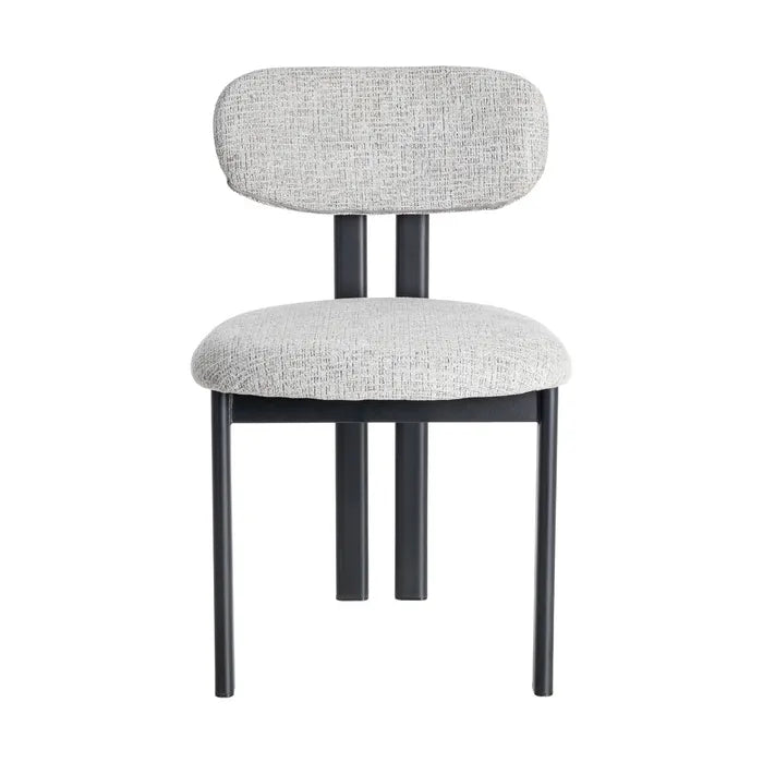 Japa Grey Fabric Metal Dining Chair - LUXONAS