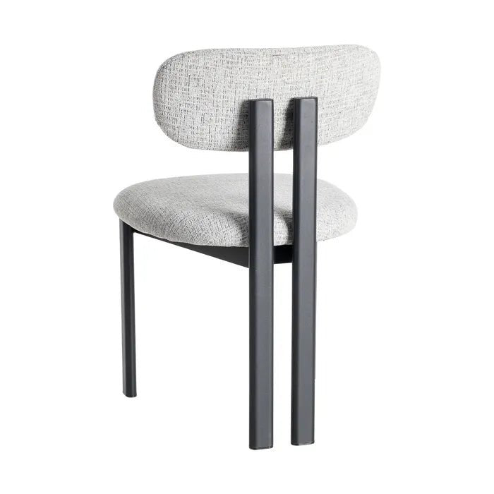 Japa Grey Fabric Metal Dining Chair - LUXONAS