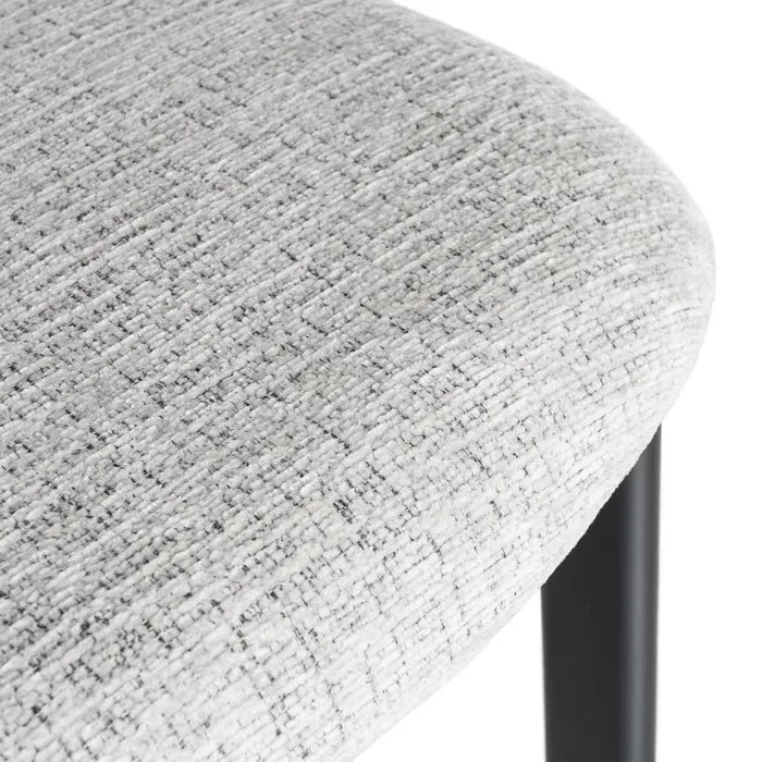 Japa Grey Fabric Metal Dining Chair - LUXONAS