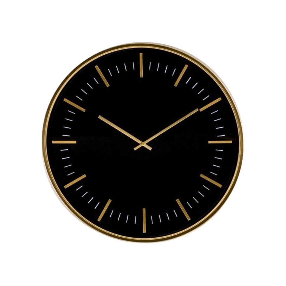 Large Black and Gold Classic Wall Clock