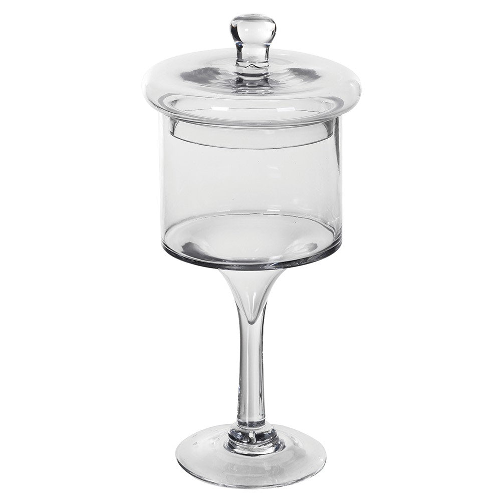 Large Glass Jar on Foot – Elegant and Functional Storage Solution - LUXONAS