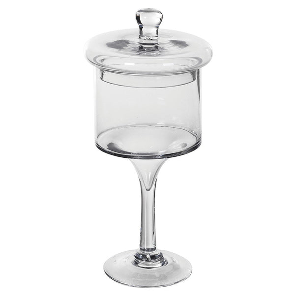 Large Glass Jar on Foot – Elegant and Functional Storage Solution
