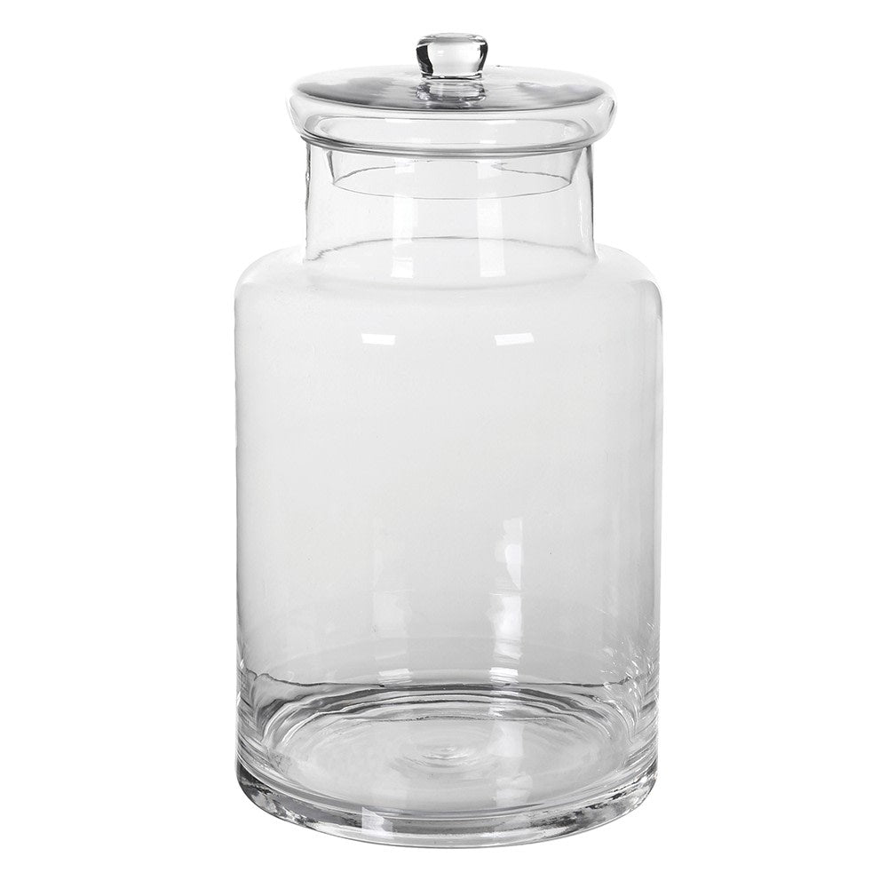 Large Glass Lidded Jar for Storage and Organization - LUXONAS