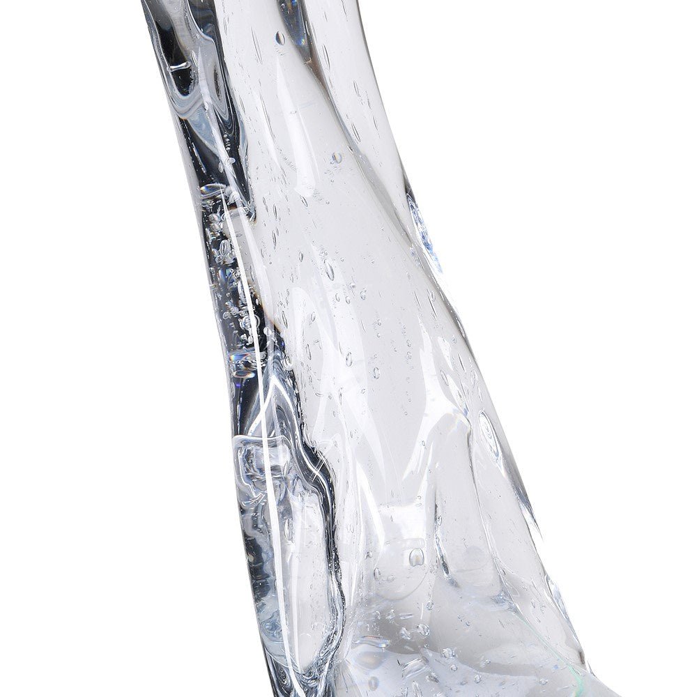 Large Hand Blown Bubble Twist - Artisan Glass Decor - LUXONAS