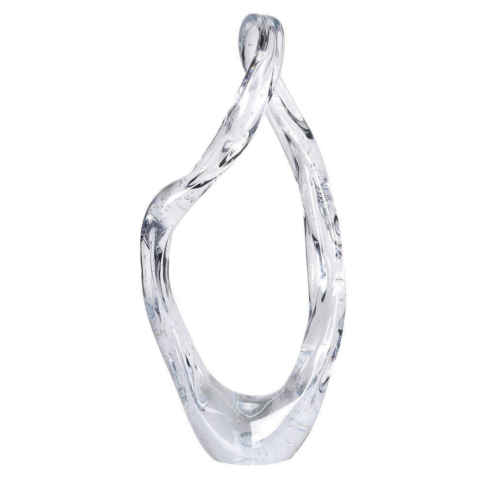 Large Hand Blown Bubble Twist - Artisan Glass Decor - LUXONAS